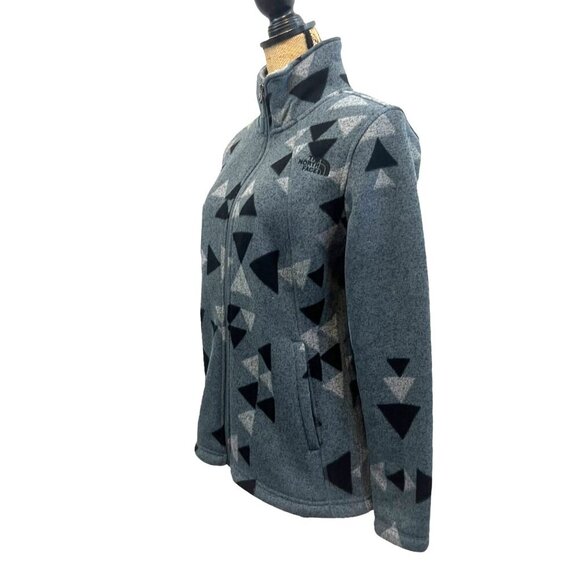 The‎ North Face Gray Crescent Plush Fleece Full  Jacket Size Medium - Picture 2 of 8